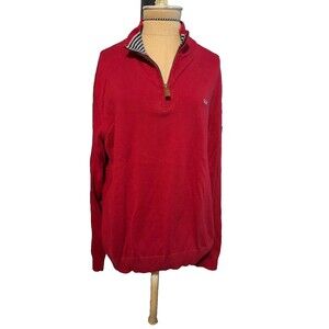 Vineyard Vines Red Quarter - Zip Pullover 100% Soft Cotton Cape Code Beach M
